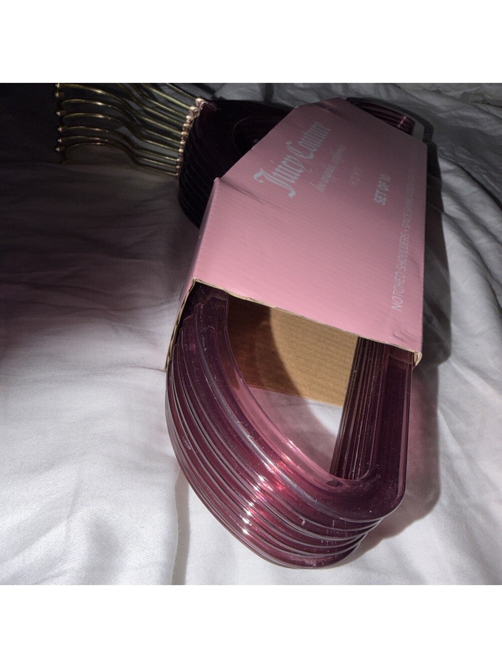 JUICY COUTURE HANGERS JUICY COUTURE purple  HANGER SET OF 10  NEW